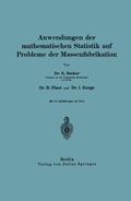 Cover: Anwendungen der mathematischen Statistik auf Probleme der Massenfabrikation - Springer