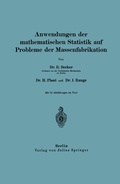 Cover: Anwendungen der mathematischen Statistik auf Probleme der Massenfabrikation - Springer