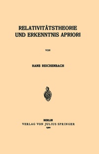 Abbildung von: Relativitätstheorie und Erkenntnis Apriori - Springer