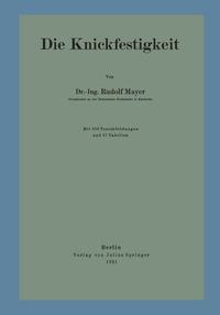 Abbildung von: Die Knickfestigkeit - Springer
