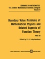 Cover: Boundary Value Problems of Mathematical Physics and Related Aspects of Function Theory - Springer