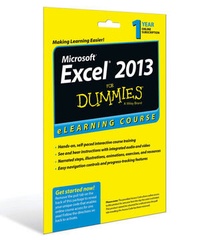 Abbildung von: Excel 2013 For Dummies eLearning Course Access Code Card (12 Month Subscription) - Wiley