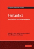 Cover: Semantics - Cambridge University Press