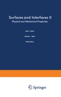 Cover: Surfaces and Interfaces II - Springer