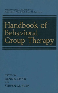 Enlarge image Cover: Handbook of Behavioral Group Therapy - Springer