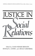 Cover: Justice in Social Relations - Springer