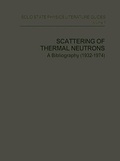 Cover: Scattering of Thermal Neutrons - Springer