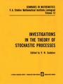 Cover: Investigations in the Theory of Stochastic Processes - Springer