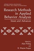 Cover: Research Methods in Applied Behavior Analysis - Springer