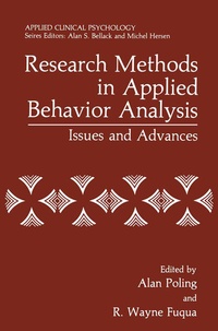 Enlarge image Cover: Research Methods in Applied Behavior Analysis - Springer