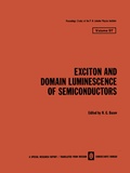 Cover: Exciton and Domain Luminescence of Semiconductors - Springer
