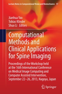 Abbildung von: Computational Methods and Clinical Applications for Spine Imaging - Springer
