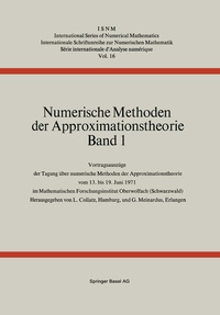 Enlarge image Cover: Numerische Methoden der Approximationstheorie - Birkhäuser