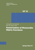Cover: Factorization of Measurable Matrix Functions - Birkh&auml;user