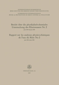 Abbildung von: Bericht über die physikalisch-chemische Untersuchung des Rheinwassers Nr. 2 / Rapport sur les analyses physico-chimiques de l'eau du Rhin No 2 - Birkhäuser