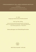 Cover: Untersuchungen zum Drehschlagschrauben - VS Verlag f&uuml;r Sozialwissenschaften
