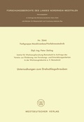 Cover: Untersuchungen zum Drehschlagschrauben - VS Verlag f&uuml;r Sozialwissenschaften