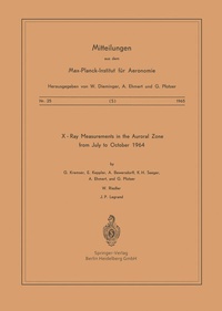 Abbildung von: X-Ray Measurements in the Auroral Zone from July to October 1964 - Springer