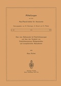 Cover: &Uuml;ber eine Ballonsonde f&uuml;r Polarlichtmessungen und &uuml;ber den Vergleich von Polarlichtemissionen, R&ouml;ntgenstrahlen und Ionosph&auml;rischen Absorptionen - Springer