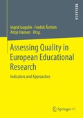 Cover: Assessing Quality in European Educational Research - Springer VS