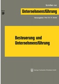Cover: Besteuerung und Unternehmensf&uuml;hrung - Springer Gabler