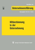 Cover: Mitbestimmung in der Unternehmung - Springer Gabler