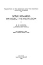 Cover: Some Remarks on Selective Migration - Kluwer Academic Publishers