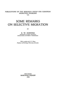 Enlarge image Cover: Some Remarks on Selective Migration - Kluwer Academic Publishers