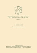Cover: &Uuml;ber das Ph&auml;nomen des Festes - VS Verlag f&uuml;r Sozialwissenschaften