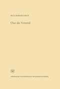 Cover: &Uuml;ber das Vorurteil - VS Verlag f&uuml;r Sozialwissenschaften
