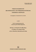 Cover: Beitr&auml;ge zur biologischen Eiwei&szlig;synthese von h&ouml;heren und niederen Pilzen und zur aliment&auml;ren Lebernekrose der Ratte - VS Verlag f&uuml;r Sozialwissenschaften