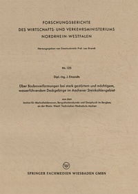Abbildung von: Über Bodenverformungen bei stark gestörtem und mächtigem, wasserführendem Deckgebirge im Aachener Steinkohlengebiet - VS Verlag für Sozialwissenschaften