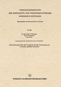 Abbildung von: Untersuchungen über die Vorgänge bei der Zersetzung von in Azeton gelöstem Azetylen - VS Verlag für Sozialwissenschaften