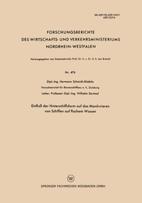 Abbildung von: Einfluß der Hinterschiffsform auf das Manövrieren von Schiffen auf flachem Wasser - VS Verlag für Sozialwissenschaften