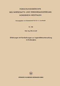 Abbildung von: Erfahrungen mit Kernbohrungen zur Lagerstättenuntersuchung im Erzbergbau - VS Verlag für Sozialwissenschaften