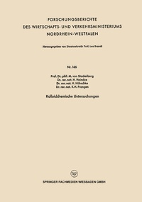 Abbildung von: Kolloidchemische Untersuchungen - VS Verlag für Sozialwissenschaften