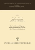 Cover: Das Verhalten der Fu&szlig;g&auml;nger beim &Uuml;berschreiten der Fahrbahn Eine faktorenanalytische Studie - VS Verlag f&uuml;r Sozialwissenschaften