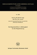 Cover: Die Magnetostriktion in Abh&auml;ngigkeit von der Magnetisierung - VS Verlag f&uuml;r Sozialwissenschaften