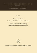 Cover: Beitrag zur Verschlei&szlig;beurteilung beim Schneiden von Stahlfeinblechen - VS Verlag f&uuml;r Sozialwissenschaften