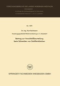 Cover: Beitrag zur Verschlei&szlig;beurteilung beim Schneiden von Stahlfeinblechen - VS Verlag f&uuml;r Sozialwissenschaften