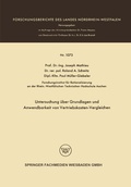 Cover: Untersuchung &uuml;ber Grundlagen und Anwendbarkeit von Vertriebskosten-Vergleichen - VS Verlag f&uuml;r Sozialwissenschaften