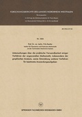 Cover: Untersuchungen &uuml;ber die praktische Verwendbarkeit einiger Verfahren der angewandten Mathematik, insbesondere der graphischen Analysis, sowie Entwicklung weiterer Verfahren f&uuml;r bestimmte Anwendungsaufgaben - Vieweg+Teubner Verlag