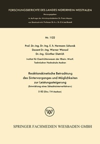 Abbildung von: Reaktionskinetische Betrachtung des Sintervorganges und Möglichkeiten zur Leistungssteigerung - VS Verlag für Sozialwissenschaften