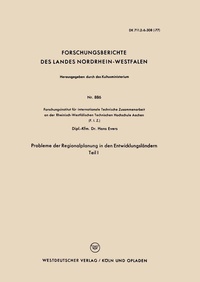 Abbildung von: Probleme der Regionalplanung in den Entwicklungsländern - VS Verlag für Sozialwissenschaften