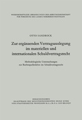 Cover: Zur erg&auml;nzenden Vertragsauslegung im materiellen und internationalen Schuldvertragsrecht - VS Verlag f&uuml;r Sozialwissenschaften