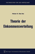 Cover: Theorie der Einkommensverteilung - Springer Gabler