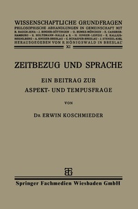 Abbildung von: Zeitbezug und Sprache - Vieweg+Teubner Verlag