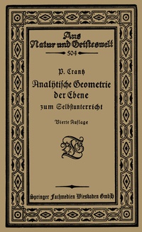 Enlarge image Cover: Analytische Geometrie der Ebene zum Selbstunterricht - Vieweg+Teubner Verlag