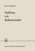 Cover: Einf&uuml;hrung in die Rechtswissenschaft - Springer Gabler