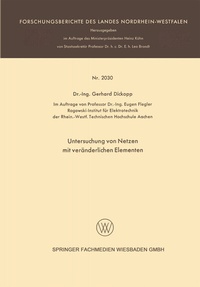 Abbildung von: Untersuchung von Netzen mit veränderlichen Elementen - VS Verlag für Sozialwissenschaften